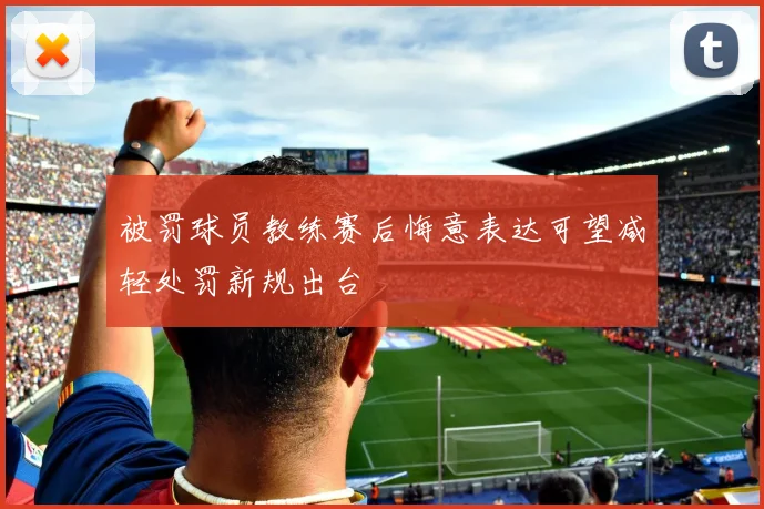 被罚球员教练赛后悔意表达可望减轻处罚新规出台